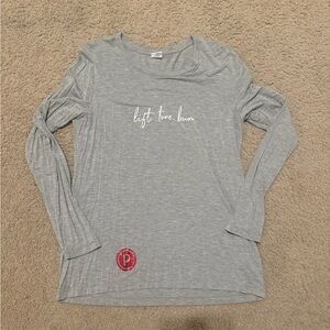 Pure Barre Gray Long Sleeve Tee